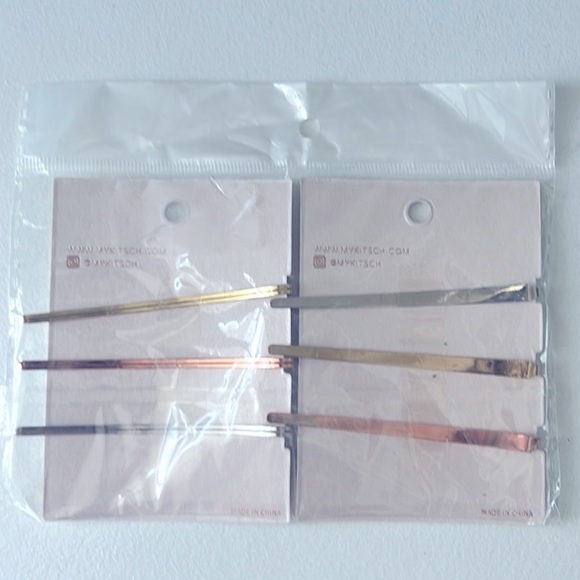 NWT Kitsch Bundle 2 Pack Satin Pillow Scrunchies and Bobby Pins - Picture 5 of 5